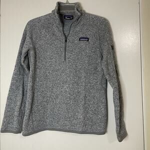 Patagonia Better Sweater 1/4-Zip Fleece gray knit women medium